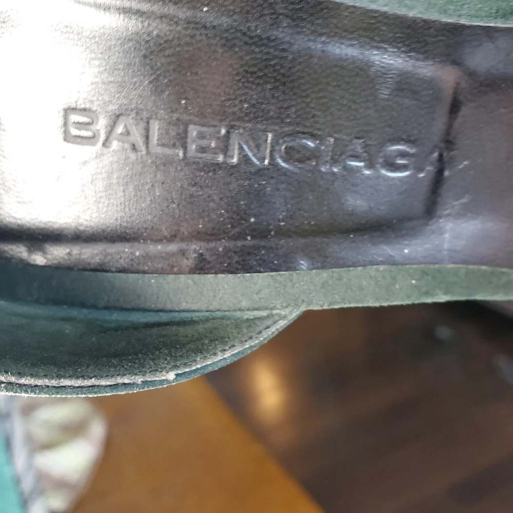Balenciaga Green Suede Stiletto Heels 39 = US 9 - Picture 4 of 7